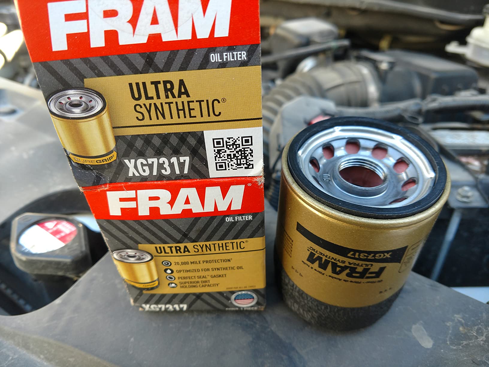 FRAM Synthetic XG7317P 20K Mile Change Automotive Replacement Engine Oil Filter for Synthetic Oil Changes customer photo 2