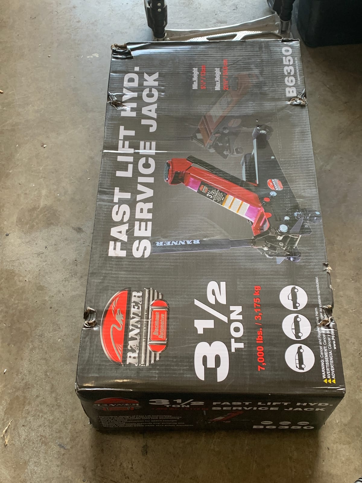 Blackhawk B6350 Black/Red Fast Lift Service Jack - 3.5 Ton Capacity customer photo 1