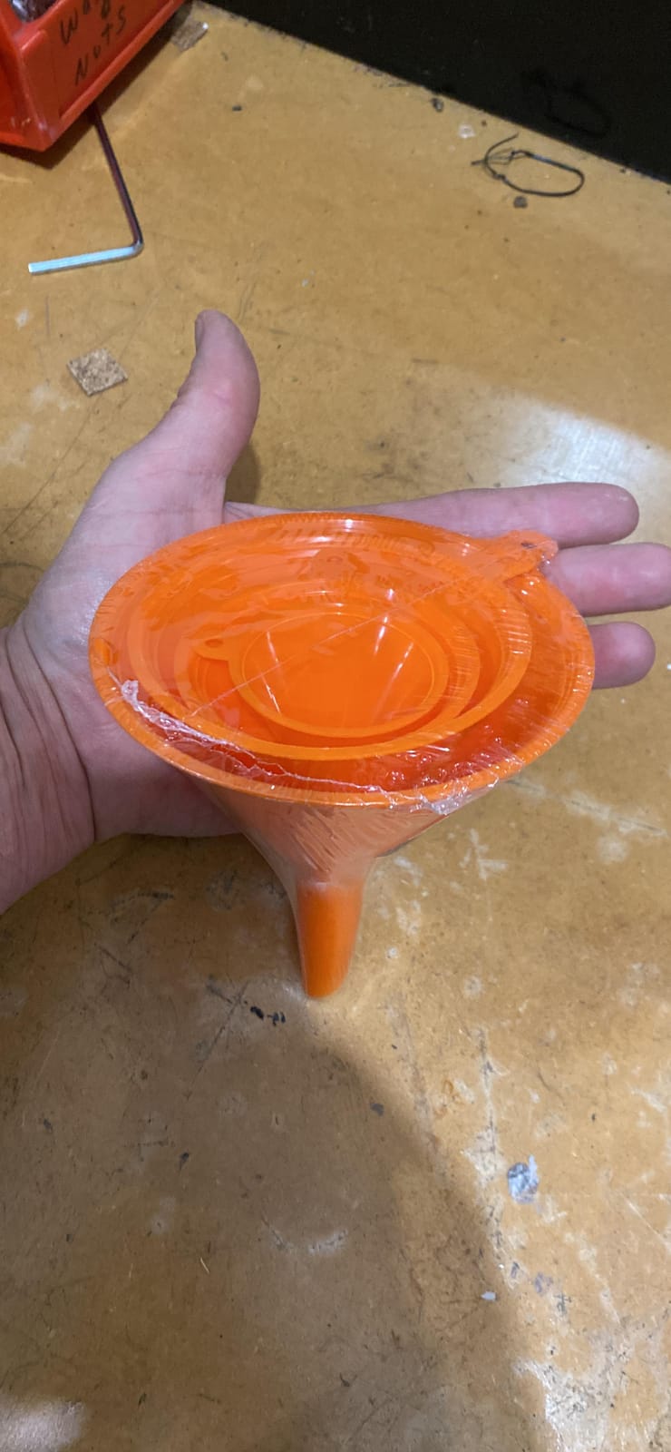 Oil Funnel Set - Plastic Funnels for Automotive & Kitchen | Orange, 4 Pack, Multi-Purpose Use, Leak-Free Design, Portable Storage, Corrosion-Resistant customer photo 2