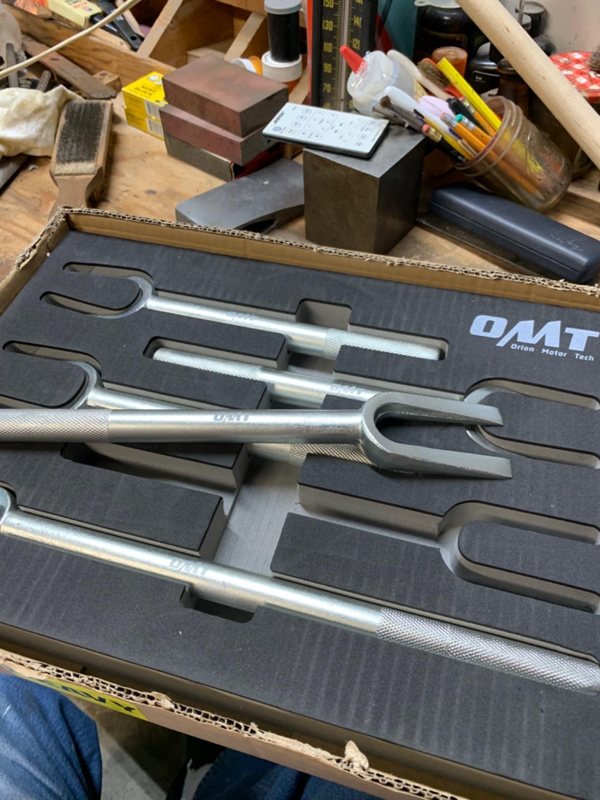 Orion Motor Tech OMT Pickle Fork Tool Ball Joint Separator Set | Includes 5pc Popular Pickle Forks for Separating Ball Joints Tie Rods and Pitman Arms customer photo 1