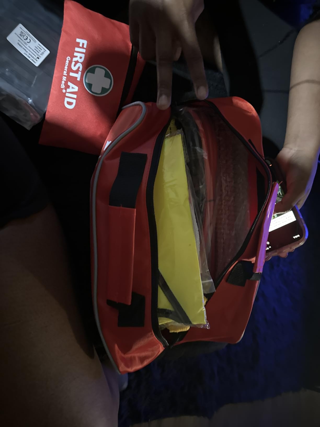General Medi 127-Pieces Roadside Car Emergency Kit Include Mini First Aid Kit, Jumper Cables, Tow Rope, Bandage, Safety Vest, Emergency Triangle, All in One Pack customer photo 2