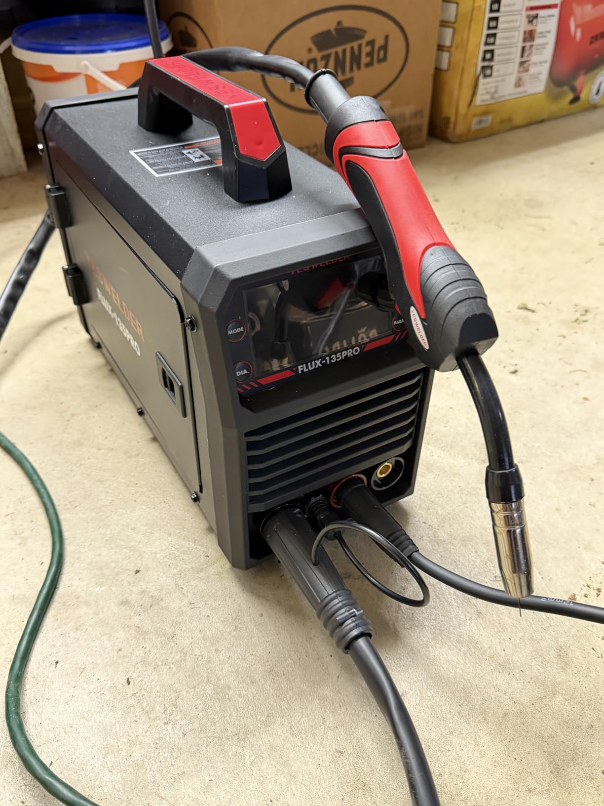 YESWELDER 135A MIG Welder, 110V Flux Core Gasless MIG/Lift TIG/Stick 3-in-1 Synergic Control LED Display Welding Machine customer photo 2
