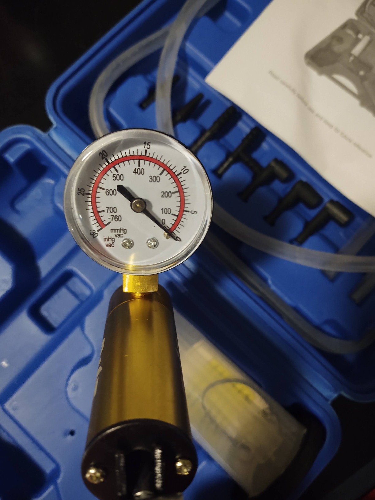Orion Motor Tech Brake Bleeder Kit with Hand Vacuum Pump and Adapters, Brake Bleeding Kit for Brake Fluid Power Steering Fluid More, Vacuum Brake Bleeder Pump with Pressure Gauge customer photo 1