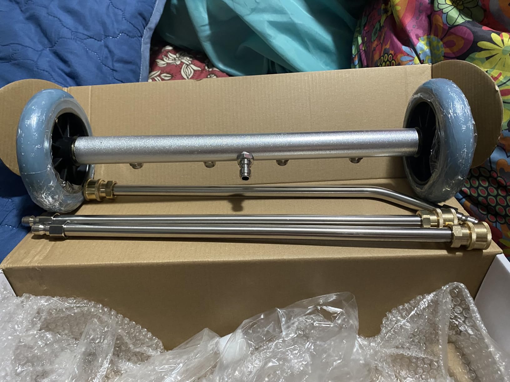 16 Inch Undercarriage Pressure Washer Attachment, Pressure Washer Undercarriage Cleaner, Under Car Washer Attachment with 3 Extension Wand, 4000 PSI customer photo 2
