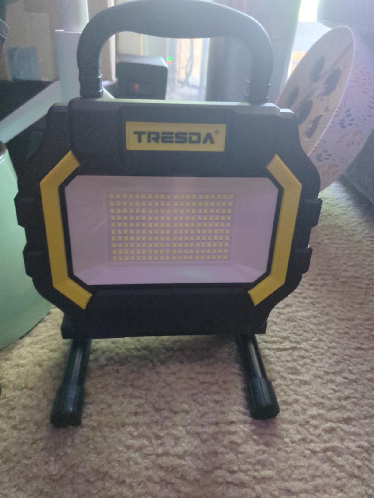 Tresda 5000LM Rechargeable Work Light, 50W Magnetic Portable Shop Work Light with Detachable 2 Flood Lights, 9 Modes, 360° Rotation LED Work Light with Hooks for Mechanic Workshop Garage Camping customer photo 2