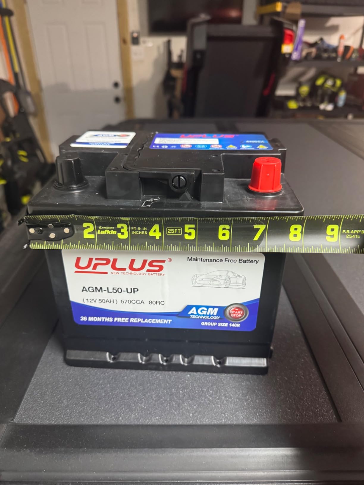 UPLUS BCI Group 35 AGM Car Battery, 12V 55Ah 650CCA 88RC Start-Stop Maintenance Free Premium Start and Stop Automotive Battery customer photo 1