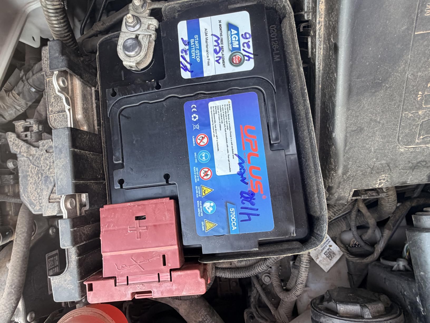 UPLUS BCI Group 35 AGM Car Battery, 12V 55Ah 650CCA 88RC Start-Stop Maintenance Free Premium Start and Stop Automotive Battery customer photo 2